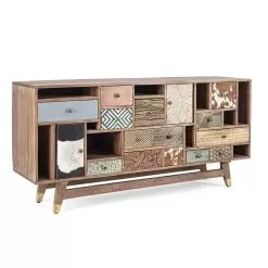 Ethnic Sideboard In Recycled Mango Wood And Acacia Homemotion - Auriel