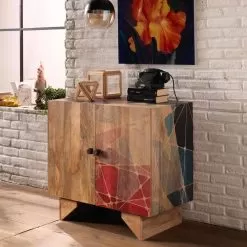 Ethnic Modern Sideboard In Solid Mango Wood Cecina