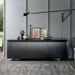 3-Door Wooden Sideboard With Inclined Edge And Ceramic Top - Mondolfo