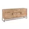 Sideboard In Acacia Wood And Steel 2 Doors And 3 Drawers Homemotion - Aimune