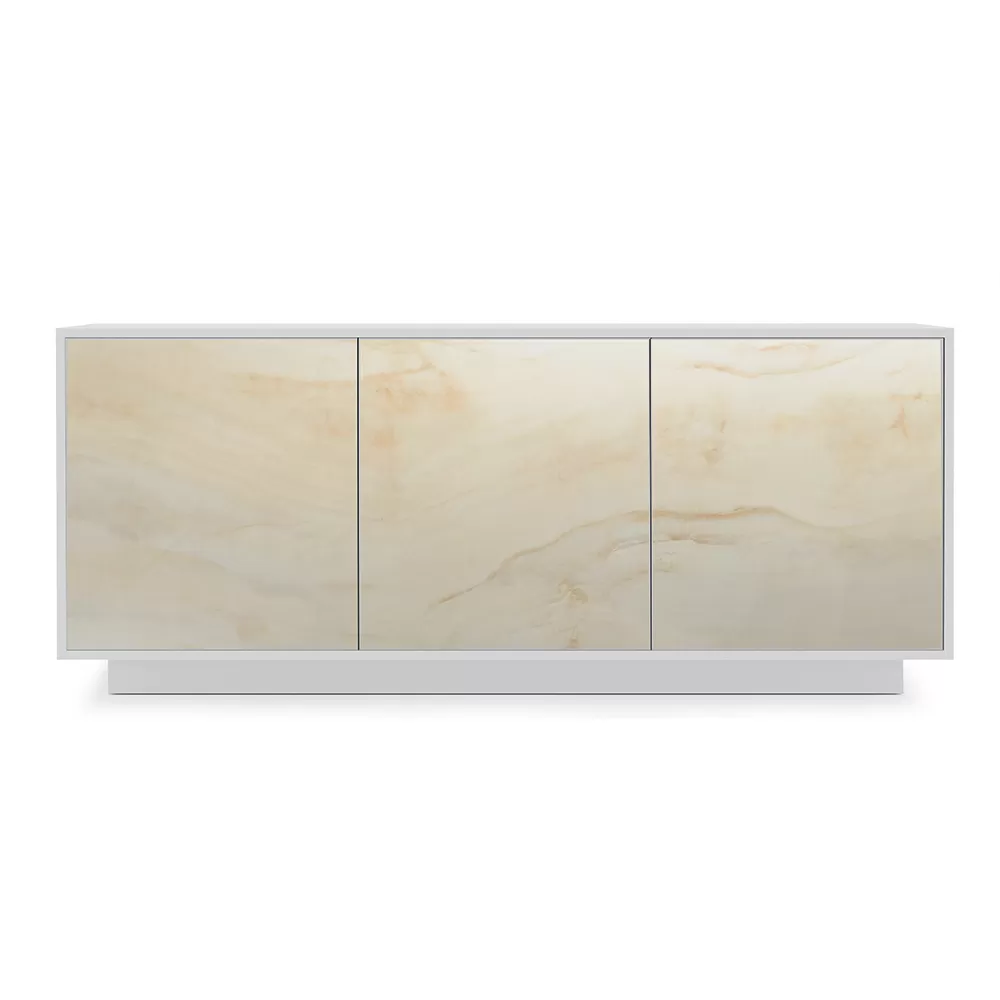 Sideboard In Lacquered Wood With 2 Or 3 Ceramic Doors Made In Italy - Fiorenza - Image 5