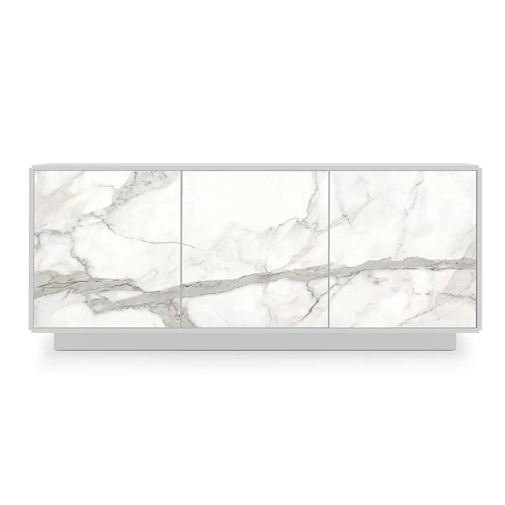 Sideboard In Lacquered Wood With 2 Or 3 Ceramic Doors Made In Italy - Fiorenza - Image 6