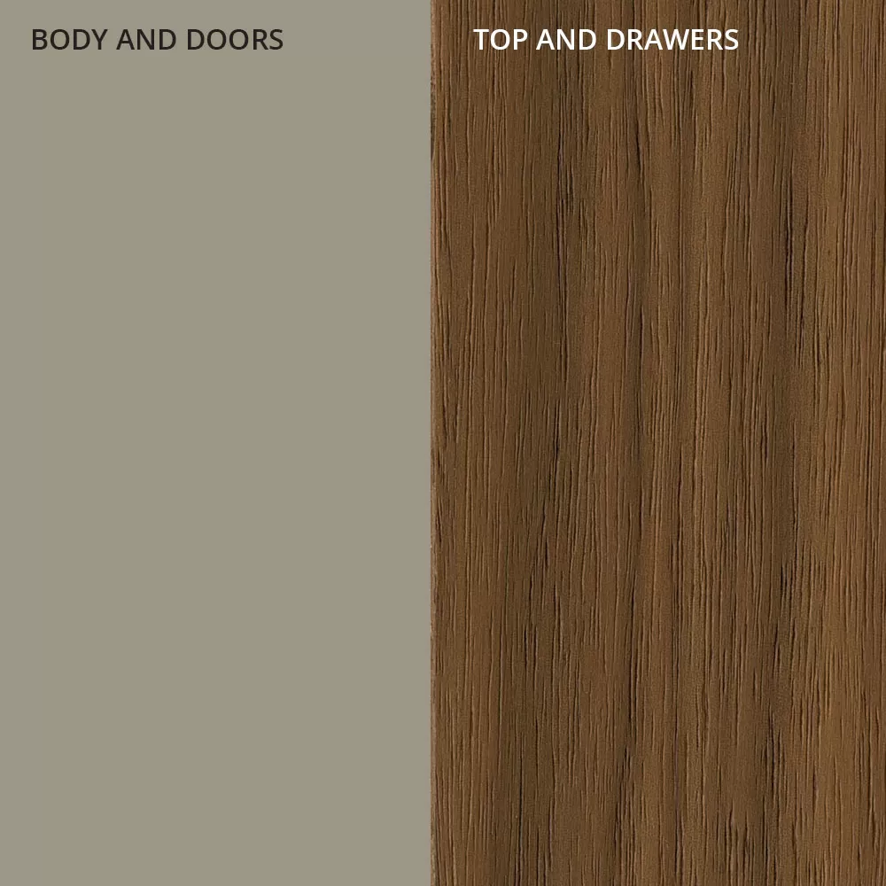 Sideboard In Mdf With 2 Doors And 2 Protruding Drawers Inclined Sides - Caspiter - Image 6