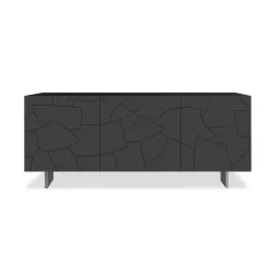 Modern Sideboard In Veneered Ash Wood Made In Italy - Galassia