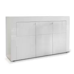 Living Room Sideboard In Laminated Wood With Doors And Drawers Made In Italy - Indaco