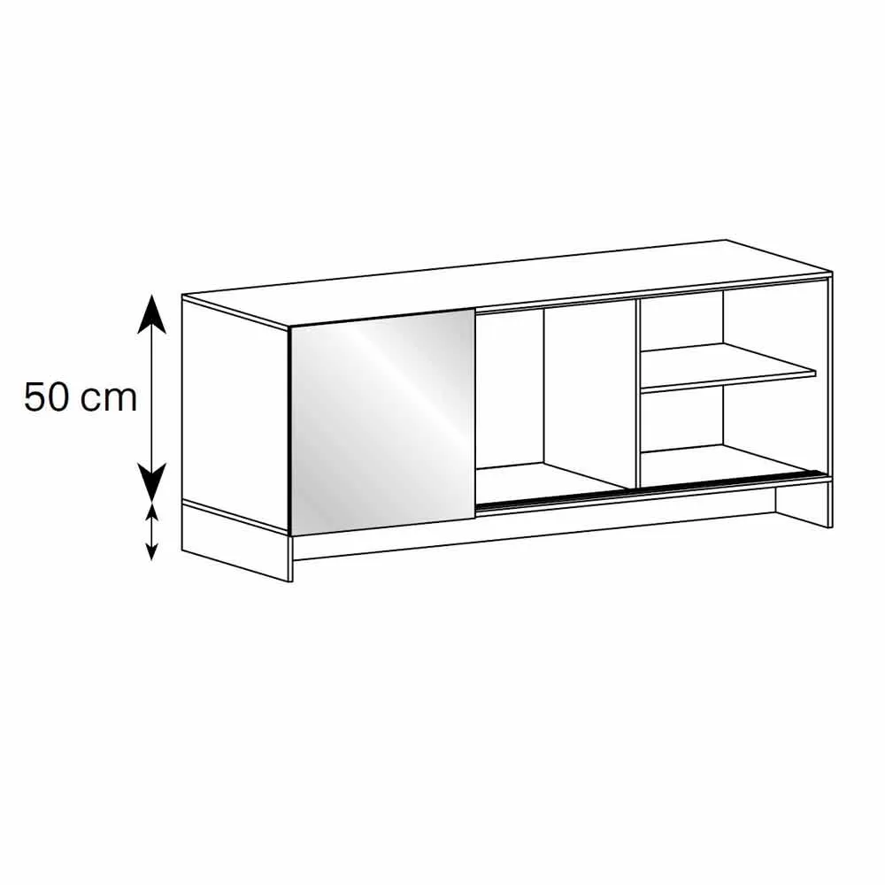 Living Room Sideboard In Smokey Glass With Bronze Mirror Door Made In Italy - Scocca - Image 8