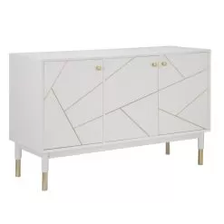 Mobile Sideboard In Mdf With Golden Details And Iron Feet - Nunzio