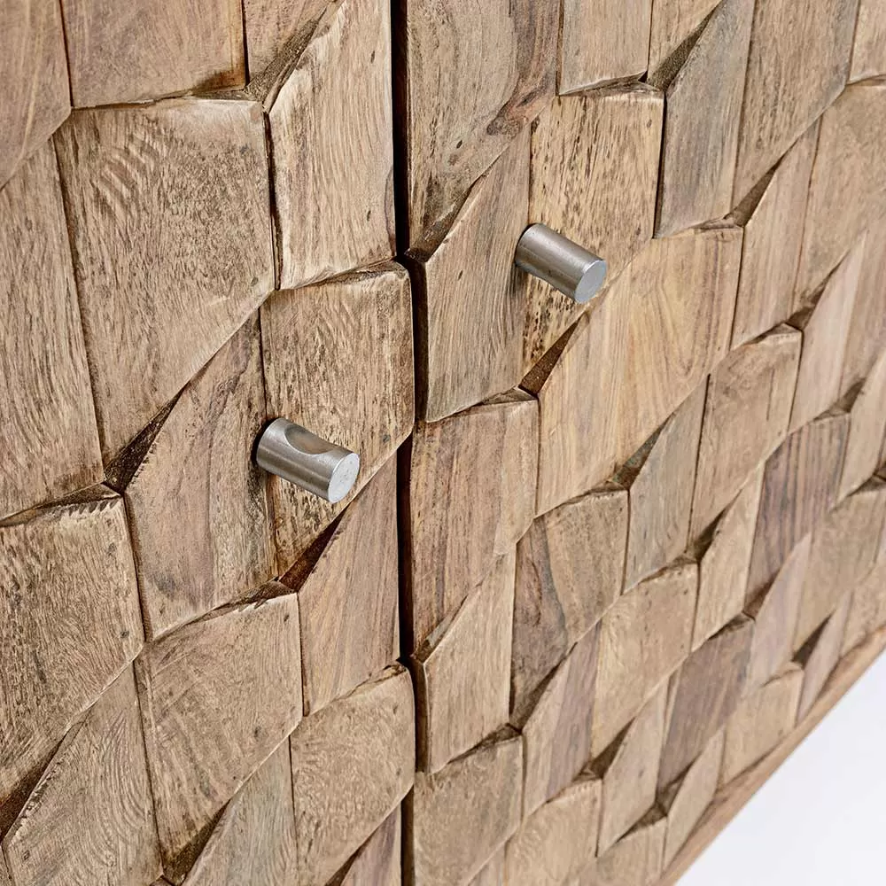 Design Sheesham Wood Sideboard With 4 Doors Homemotion - Fregene - Image 7