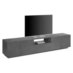 TV Stand With 4 Doors, Open Compartment And A Drawer Made In Italy - Popilio