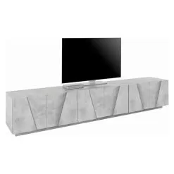 Indoor TV Cabinet In Melamine With 6 Doors Made In Italy - Naditza
