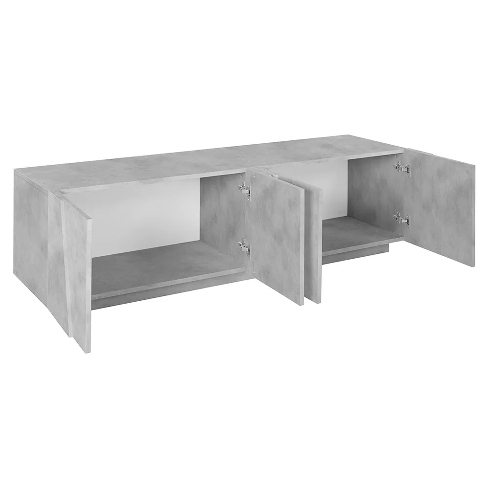 Living Room TV Stand With 4 Melamine Doors Made In Italy - Naditza - Image 2