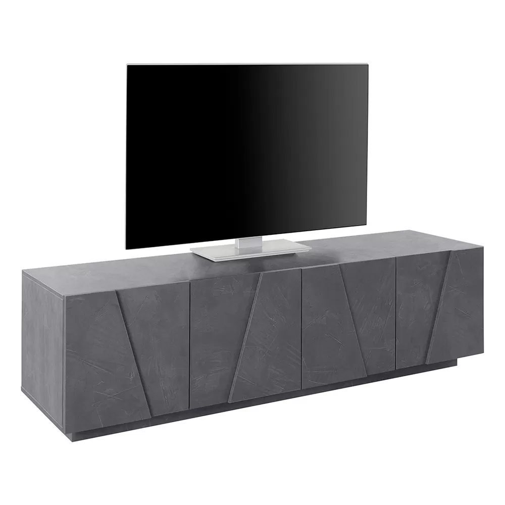 Living Room TV Stand With 4 Melamine Doors Made In Italy - Naditza - Image 6