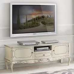 Wooden TV Cabinet With Classic Style Legs Made In Italy - Chantilly
