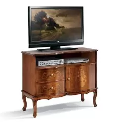Classic Style Walnut Tv Stand Made In Italy - Elegant