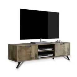 TV Cabinet In Laminated Wood With Open Compartment Made In Italy - Carambola