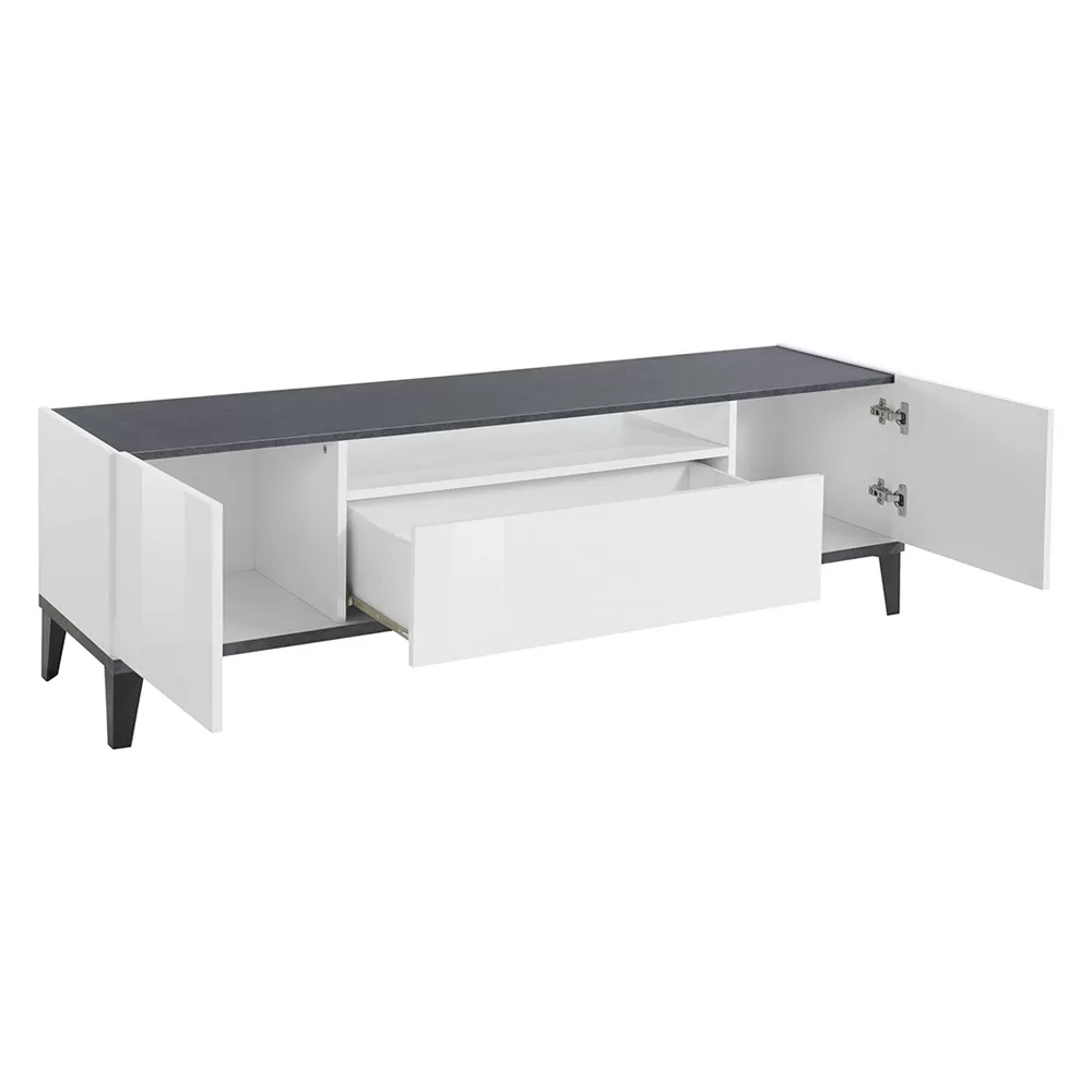 Mobile TV In Melamine 2 Rooms And 1 Drawer Made In Italy - Florentino - Image 3