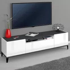 Mobile TV In Melamine 2 Rooms And 1 Drawer Made In Italy - Florentino