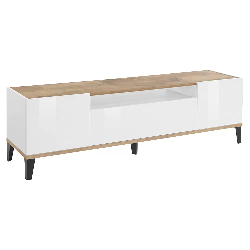 Mobile TV In Melamine 2 Rooms And 1 Drawer Made In Italy - Florentino - Image 5