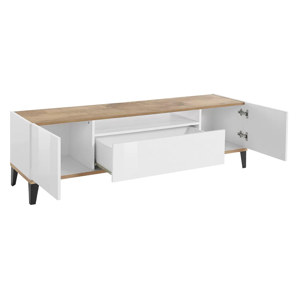 Mobile TV In Melamine 2 Rooms And 1 Drawer Made In Italy - Florentino - Image 6