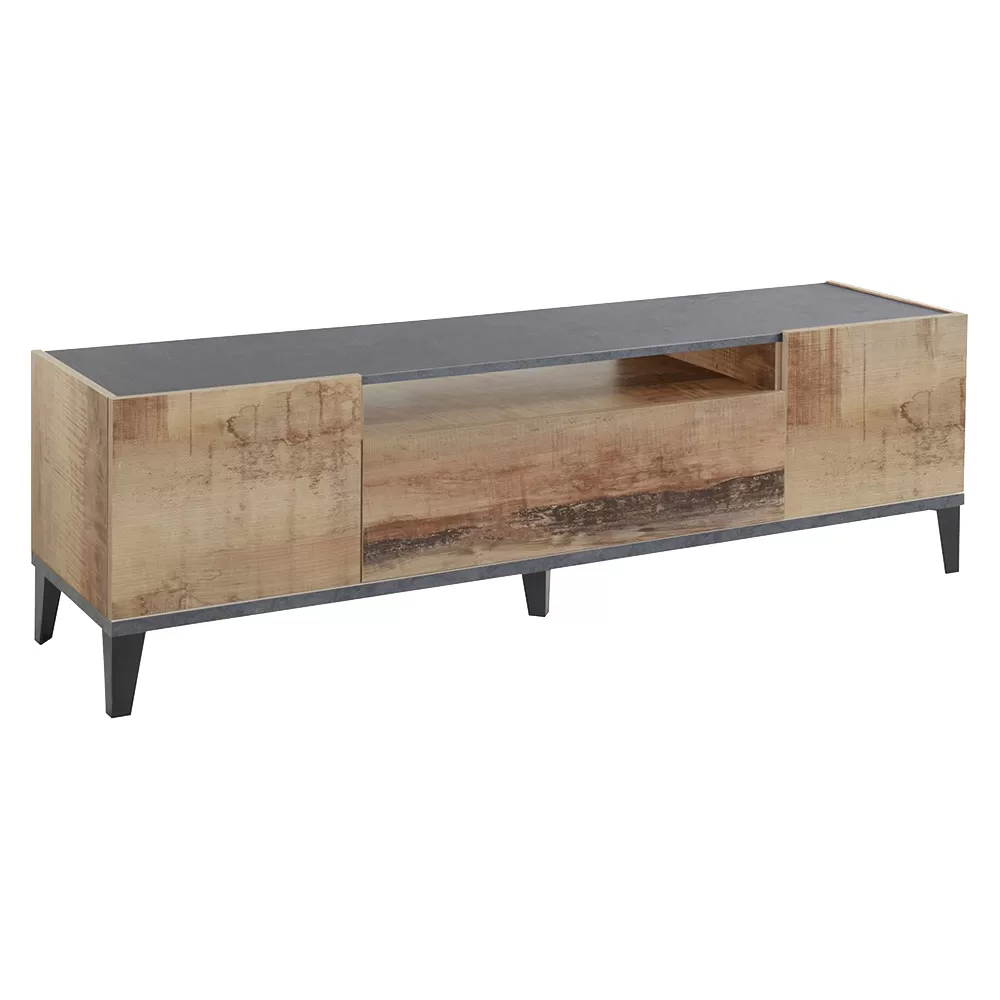 Mobile TV In Melamine 2 Rooms And 1 Drawer Made In Italy - Florentino - Image 7