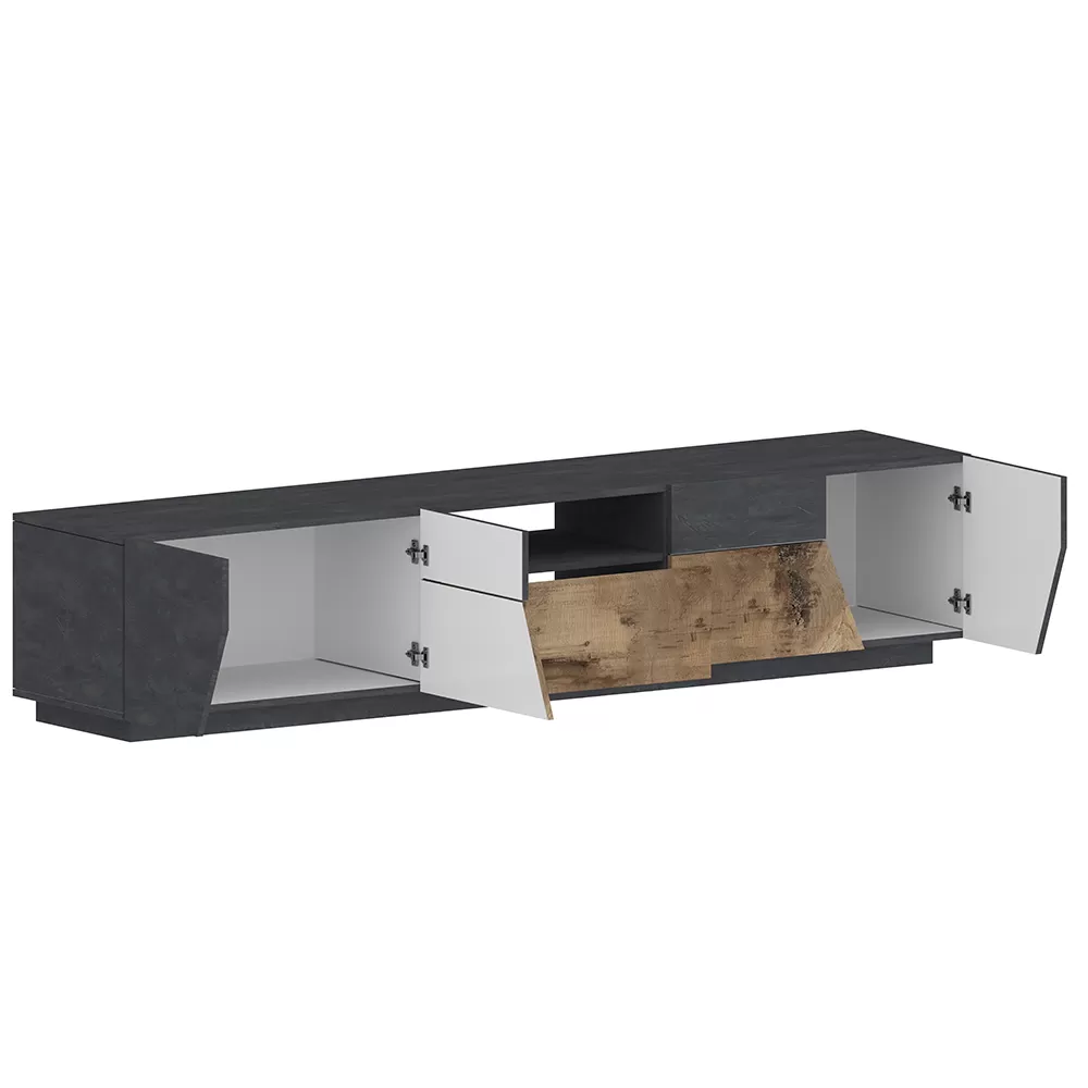 Melamine TV Cabinet With Drawer And External Compartment Made In Italy - Marciano - Image 3
