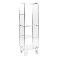 Transparent Plexiglass Showcase Italian Design 4 Shelves - Raganella