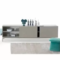 Long Sideboard Mirage In MDF Made In Italy By My Home, Modern Design