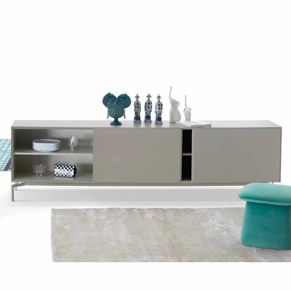 Long Sideboard Mirage In MDF Made In Italy By My Home, Modern Design