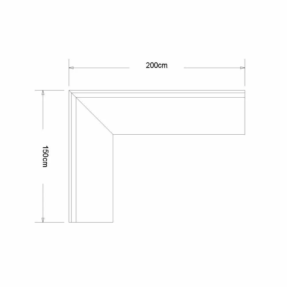 Modern Corner Bench In Oak Wood, Made In Italy, Misty - Image 4
