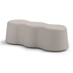 Wavy Indoor Bench In Colored Polyethylene Made In Italy - Marion