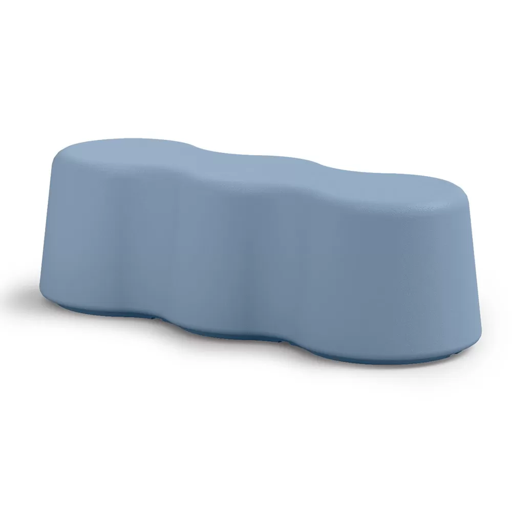 Wavy Indoor Bench In Colored Polyethylene Made In Italy - Marion - Image 5