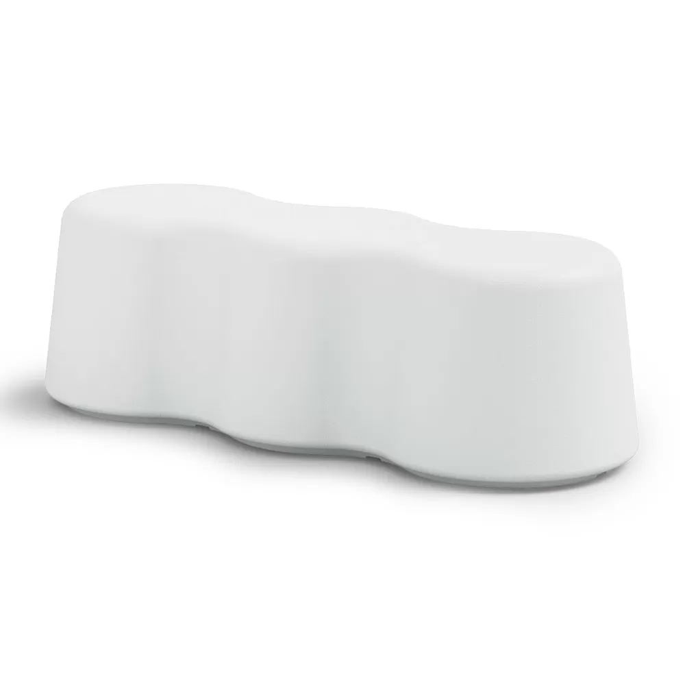 Wavy Indoor Bench In Colored Polyethylene Made In Italy - Marion - Image 2