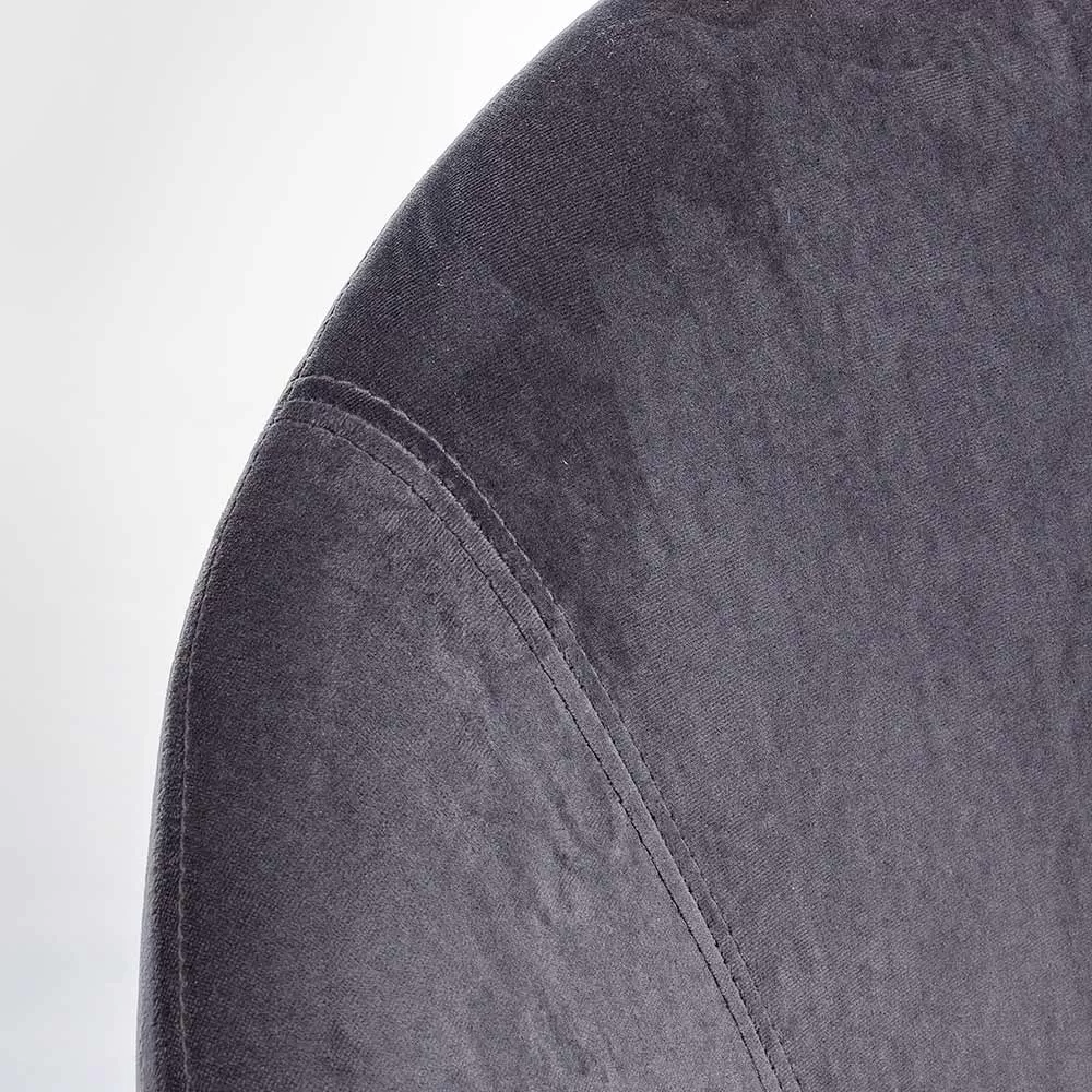 Upholstered Rocking Armchair Velvet Effect Scandinavian Design - Pippy - Image 4