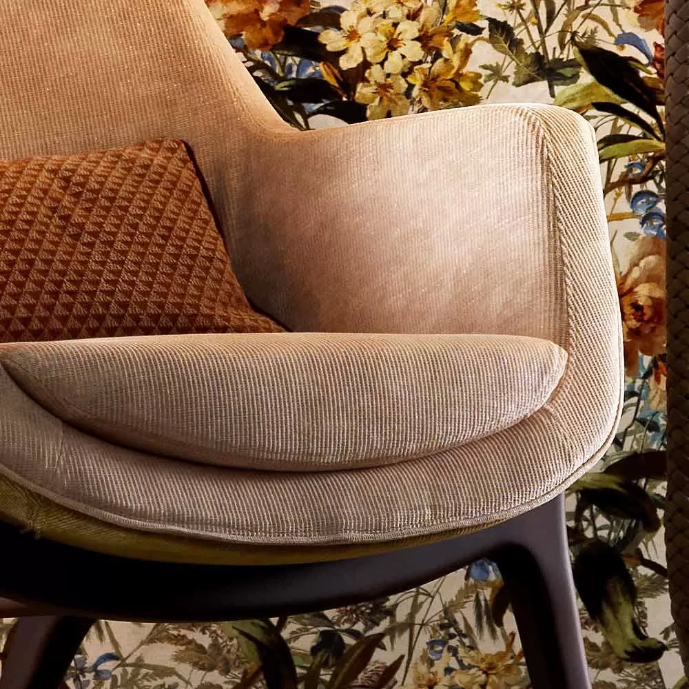 Design Bergére Armchair In Fabric Grilli Wilde Made In Italy - Image 6