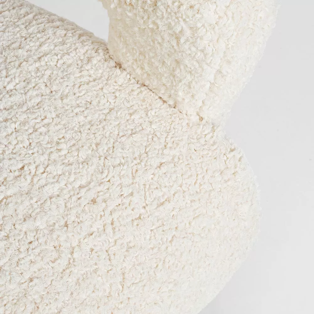 Armchair With Armrests In Rubberwood And Wool Effect Seat - Patrizia - Image 11