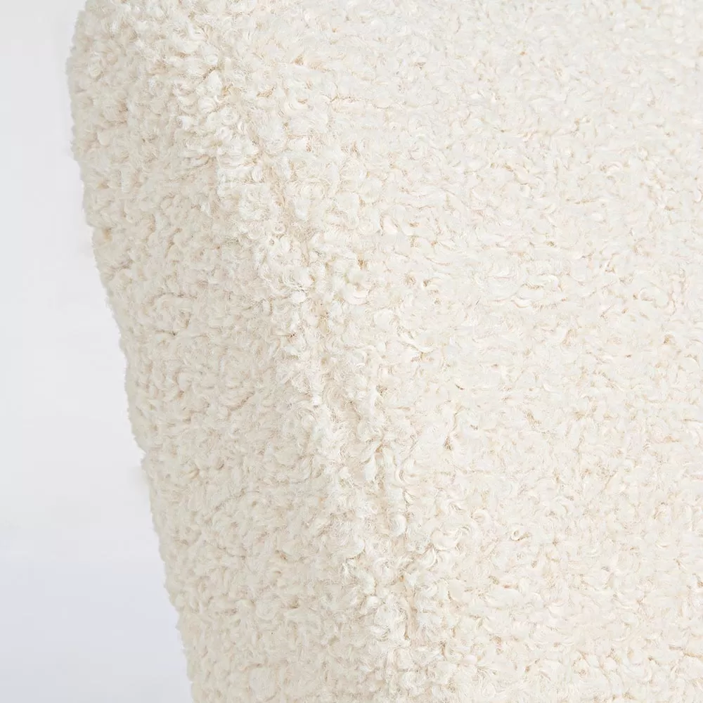 Armchair With Armrests In Rubberwood And Wool Effect Seat - Patrizia - Image 12