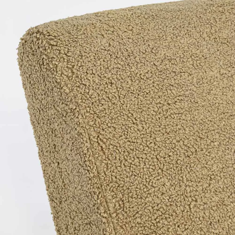 Armchair With Armrests In Rubberwood And Wool Effect Seat - Patrizia - Image 6