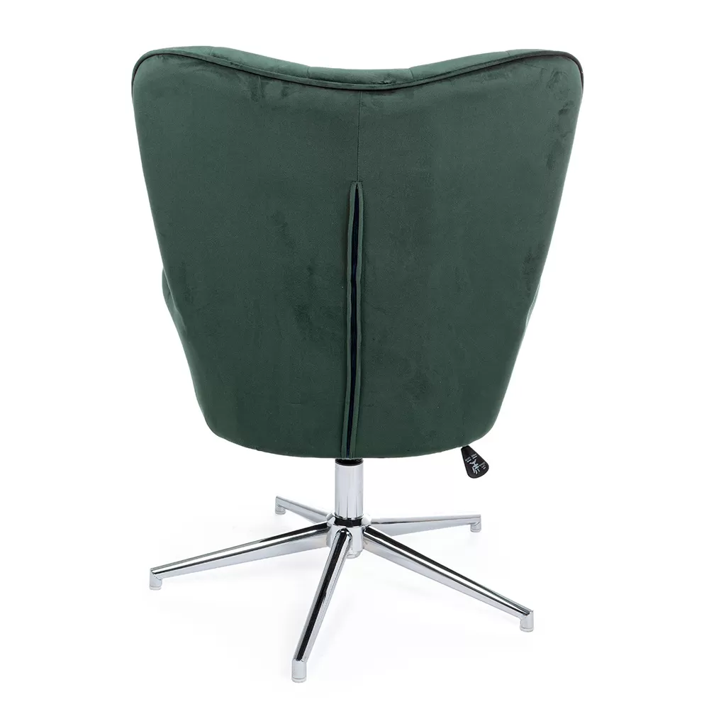 Armchair With Adjustable Structure In Chromed Steel And Velvet - Giulia - Image 9