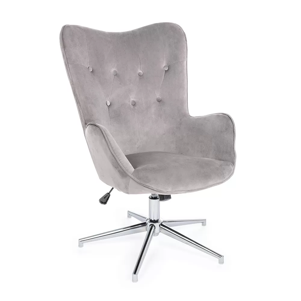 Armchair With Adjustable Structure In Chromed Steel And Velvet - Giulia