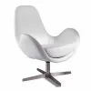 Upholstered And Swivel Leatherette Living Room Armchair, Modern Design - Gajarda