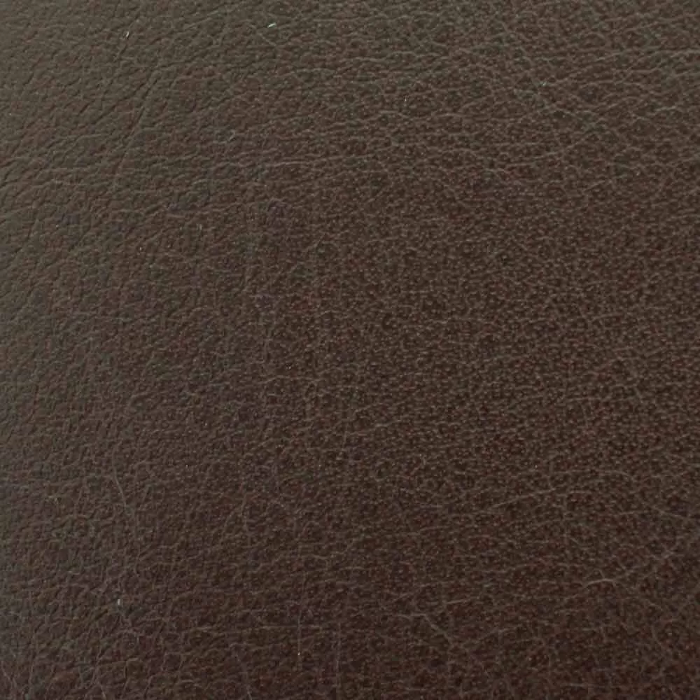 Leather Lounge Chair With Lacquered Metal Feet Made In Italy - Walnut - Image 7