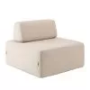 Square Living Room Armchair Upholstered In Fabric Made In Italy - Lilium