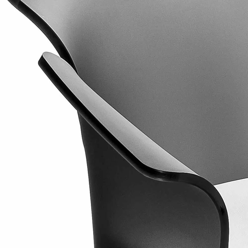 Modern Design Black Armchair Made Of Plexiglass Tulipano,made In Italy - Image 4