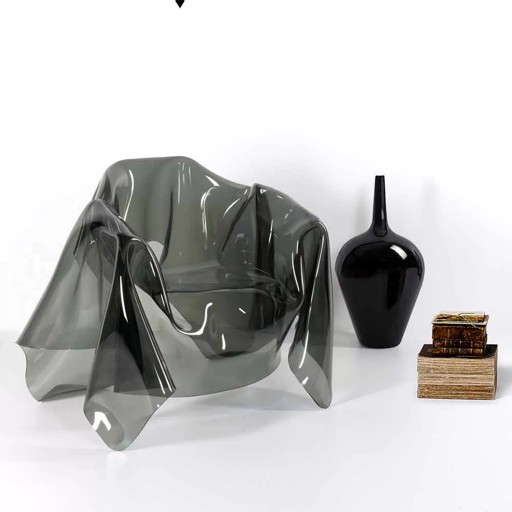 Fumé Plexiglass Armchair With A Modern Design Paris, Made In Italy - Image 2