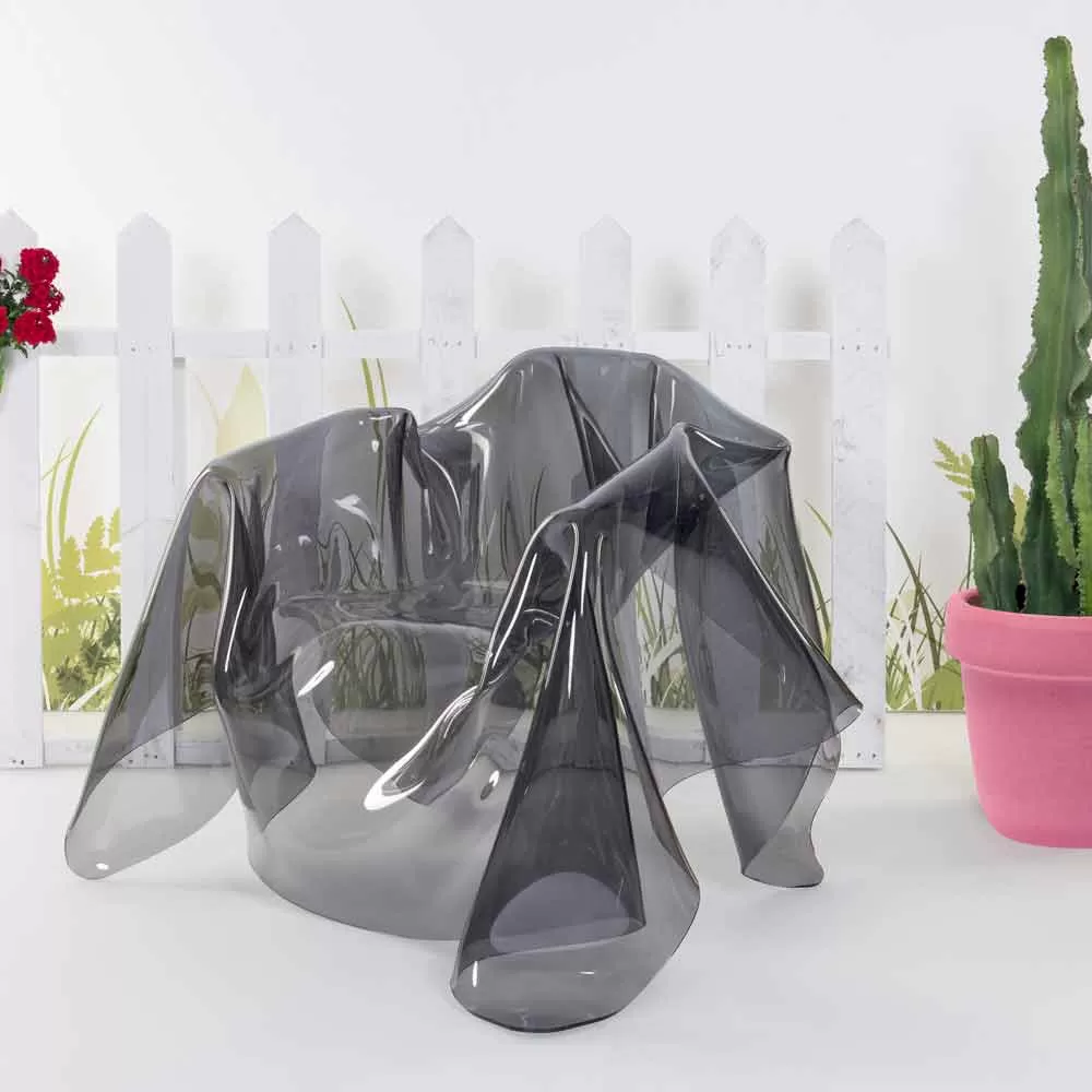 Fumé Plexiglass Armchair With A Modern Design Paris, Made In Italy - Image 3