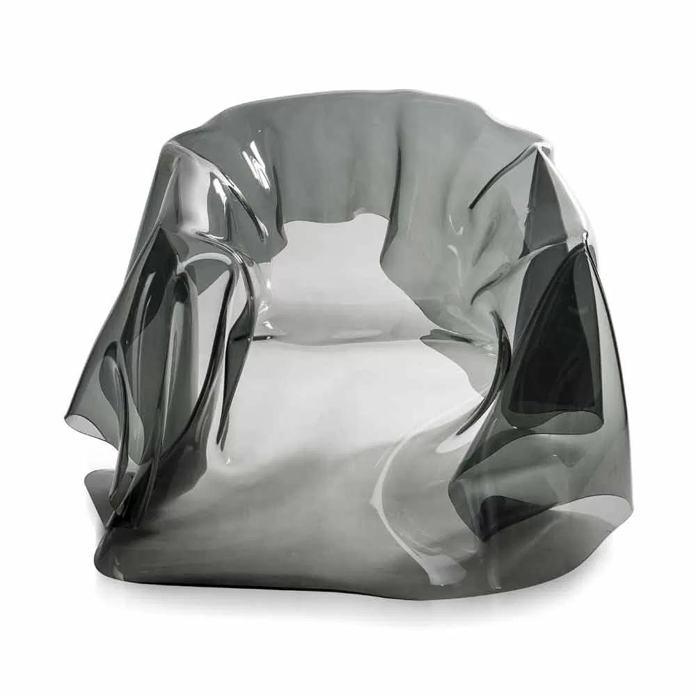 Fumé Plexiglass Armchair With A Modern Design Paris, Made In Italy - Image 4