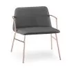 Luxury Velvet Armchair With Metal Structure Made In Italy - Molde