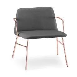 Luxury Velvet Armchair With Metal Structure Made In Italy - Molde