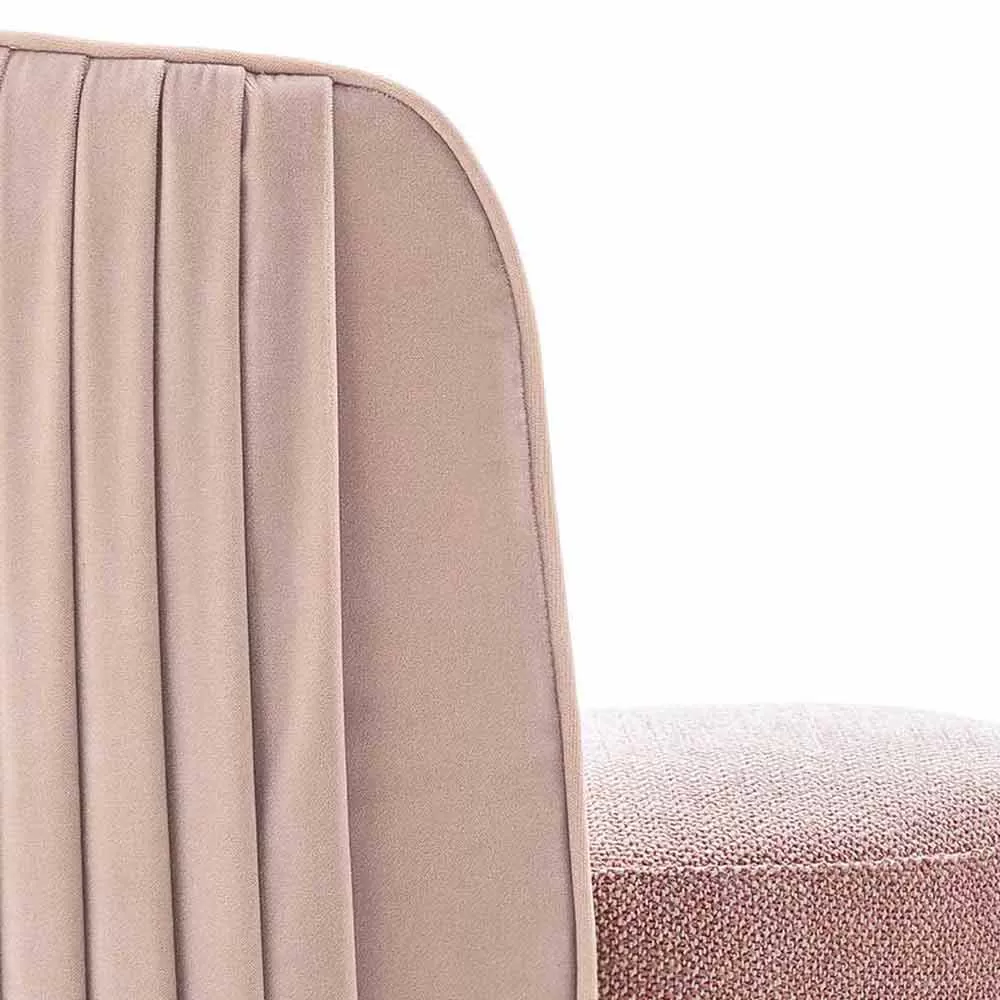 Swivel Living Room Armchair In Fabric And Black Metal Made In Italy - Lavender - Image 5