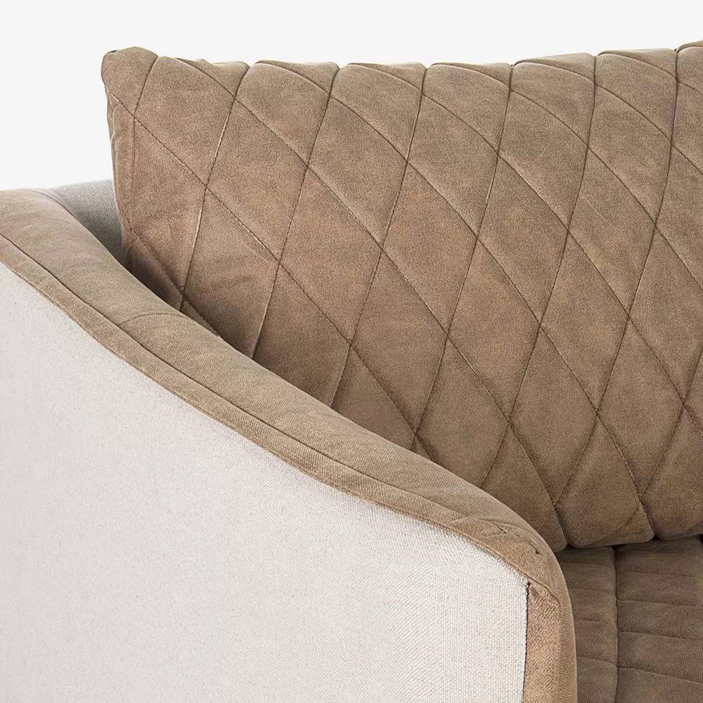 Armchair In Ash Wood And Polyester And Linen Homemotion - Rosemund - Image 6